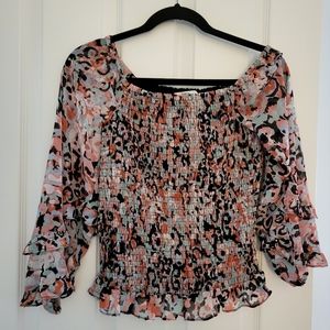 Bar III small ruffle shirt